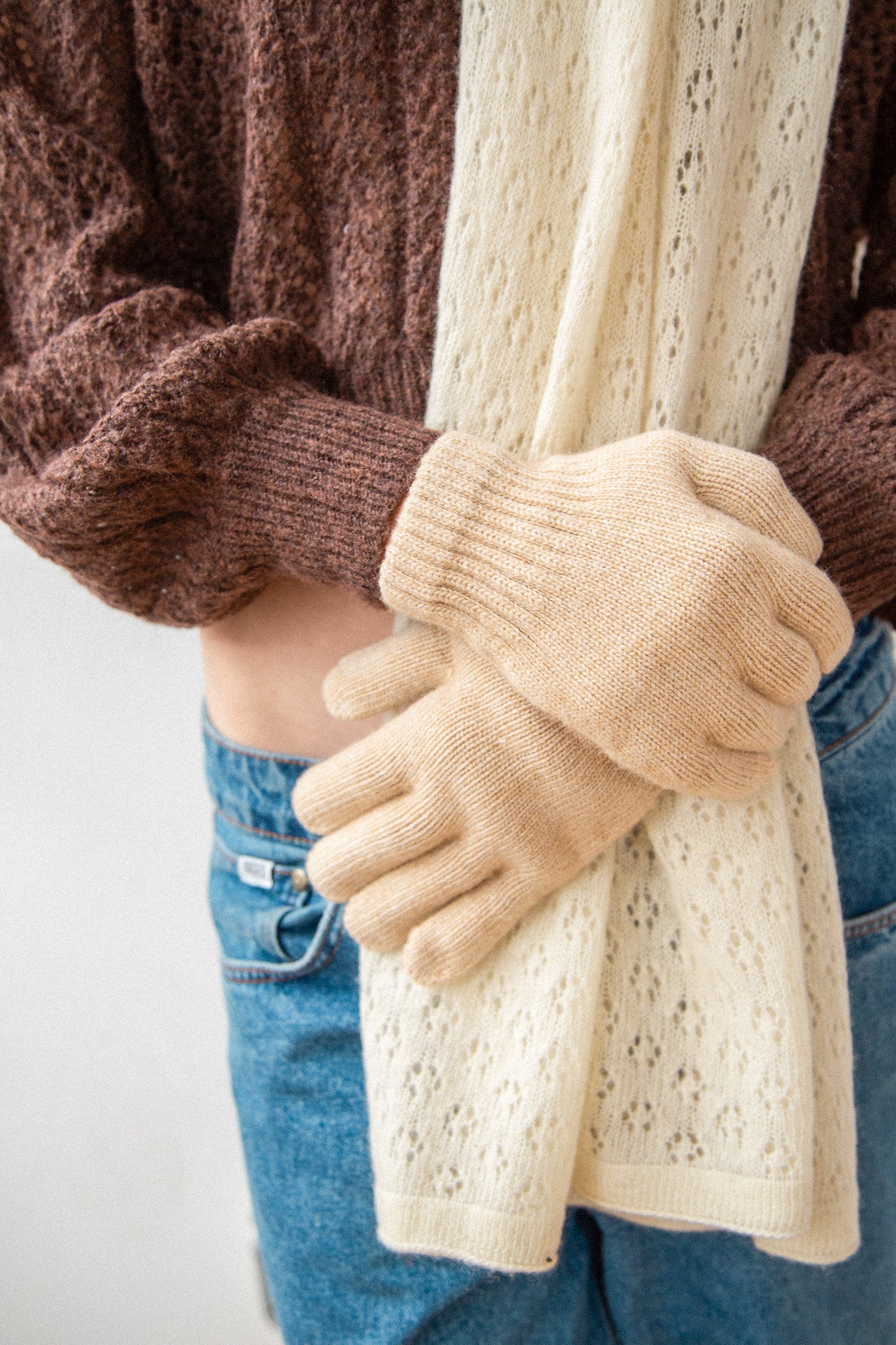 Ursel Camel Wool Gloves | HANDMADE